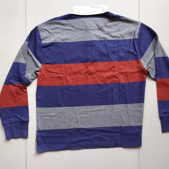 Banana republic Men's full sleeve striped polo tee / polo shirt - Picture 2 of 9